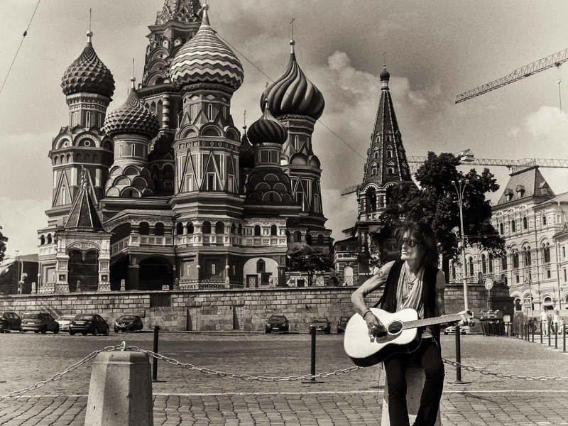 Busking at St. Basil