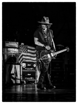 Johnny Depp in Concert with Aerosmith
