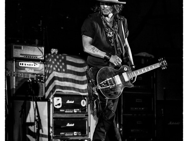 Johnny Depp in Concert with Aerosmith