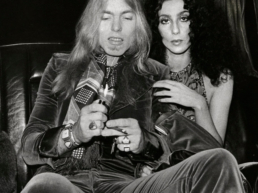 cher and gregg allman in a limo