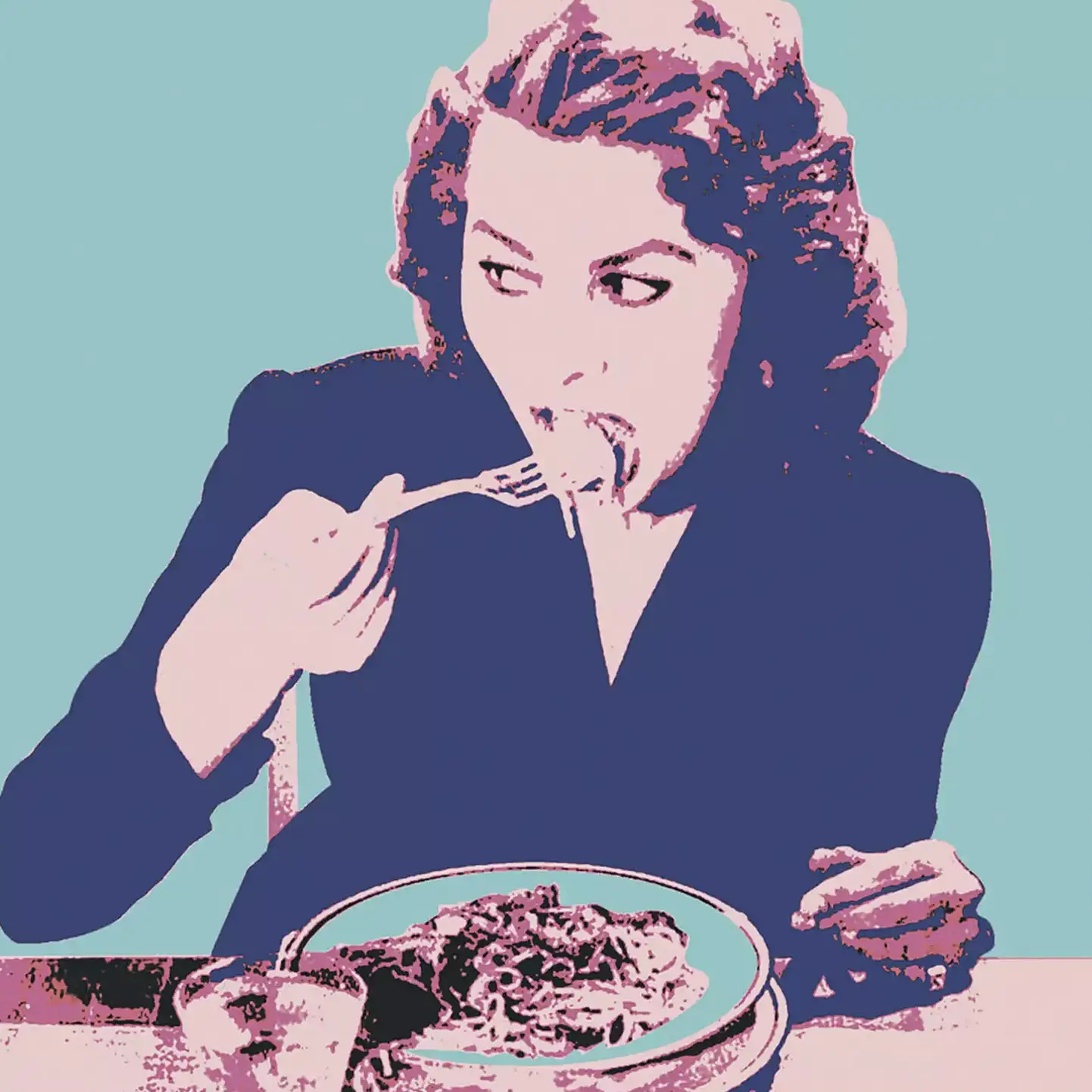SOPHIA LOREN EATING SPAGHETTI