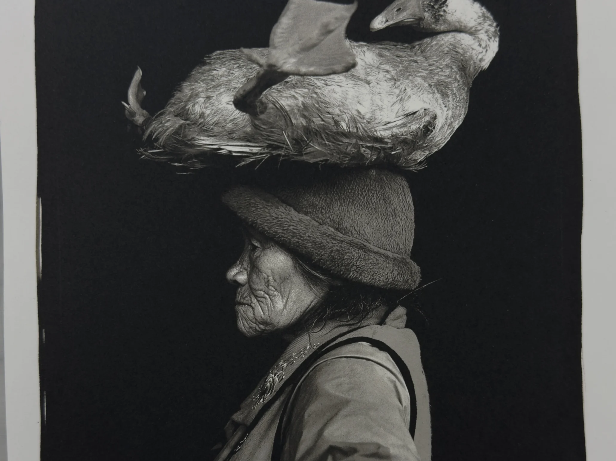 Lady with the Goose II (Platinum)