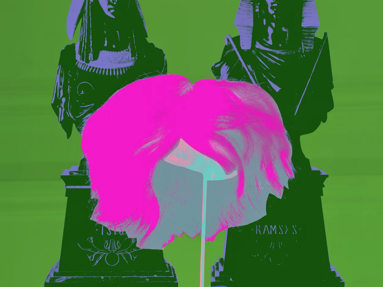 Andy Warhol's Wig, Glasses & Money - Green | David Gamble | Hilton Contemporary