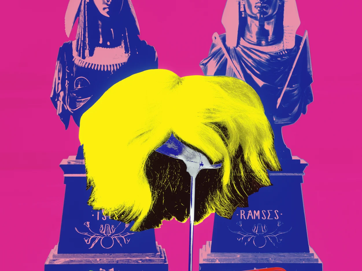 Andy Warhol's Wig, Glasses & Money - Pink | David Gamble | Hilton Contemporary