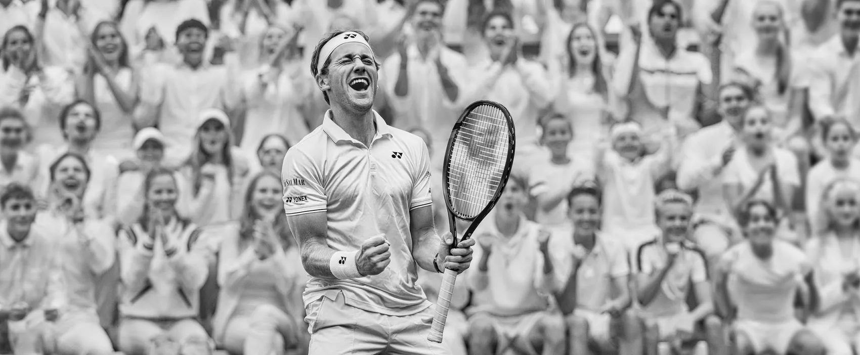 Break Point - David Yarrow | Fine Art Photography | Casper Ruud Tennis Victory Shot – Available at Hilton Contemporary Gallery Chicago