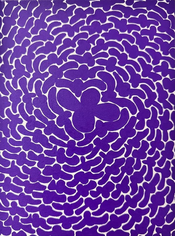 Purple Four Leaf Clovers