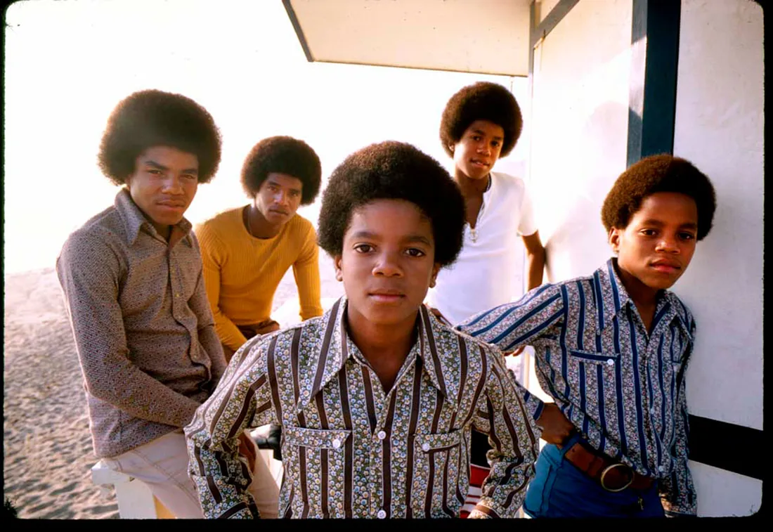 Jackson 5 photographed in Malibu, California, 1969 by Lawrence Schiller