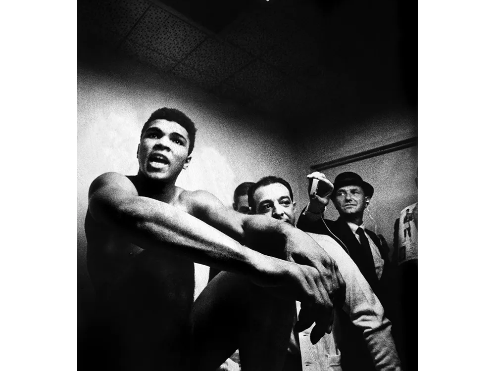 Muhammad Ali in his dressing room after defeating Floyd Patterson for the World Heavyweight Boxing Title, Las Vegas, 1965