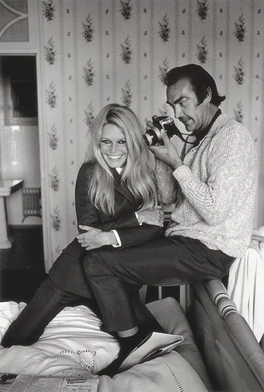 Sean Connery and Brigitte Bardot meeting in Deauville before filming Shalako, photographed by Terry O’Neill