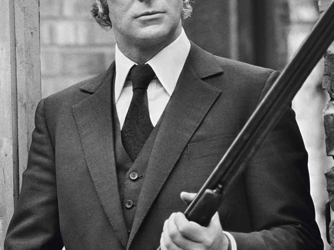 Michael Caine during filming of Get Carter, photographed by Terry O’Neill in 1971