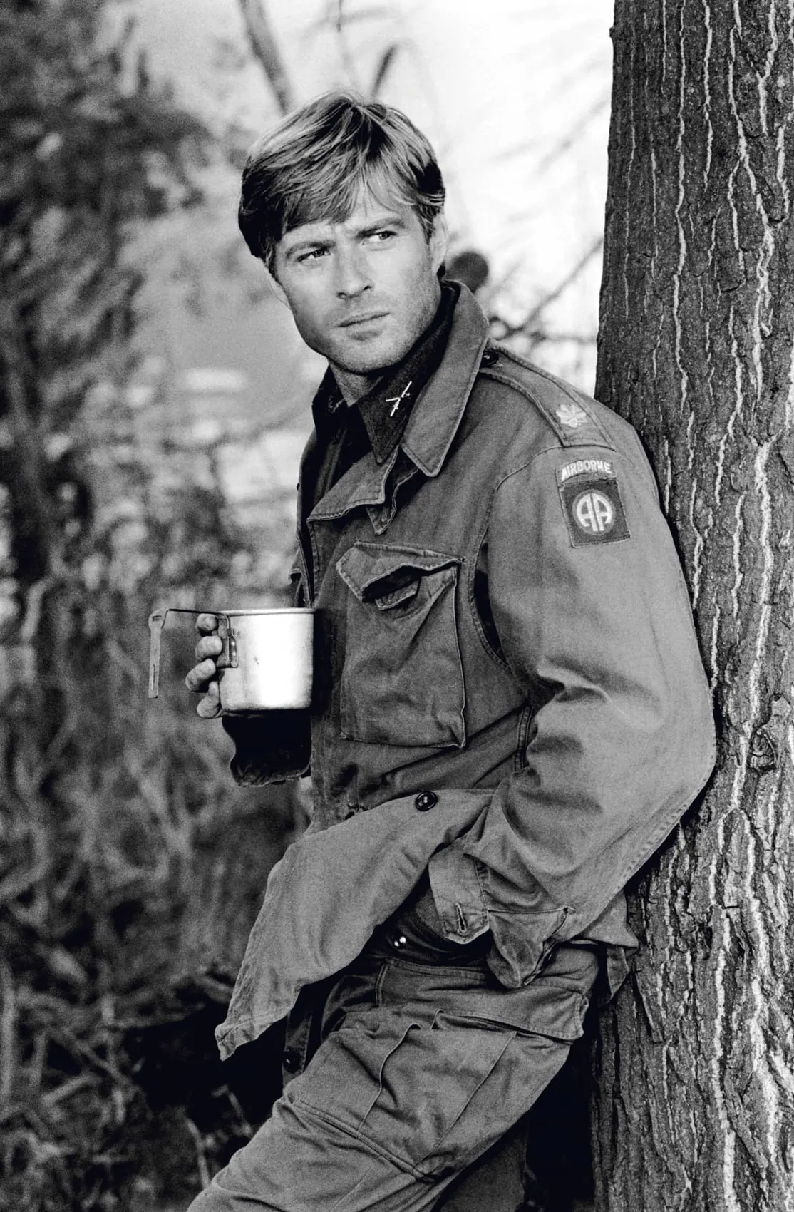 Robert Redford on the set of A Bridge Too Far, photographed by Terry O’Neill, 1977