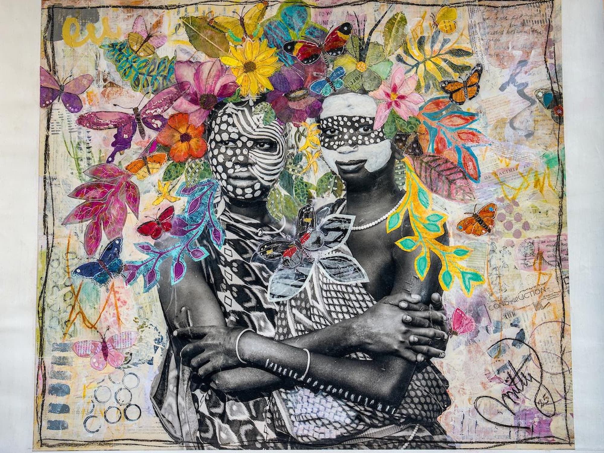 A representation of the mixed media piece 