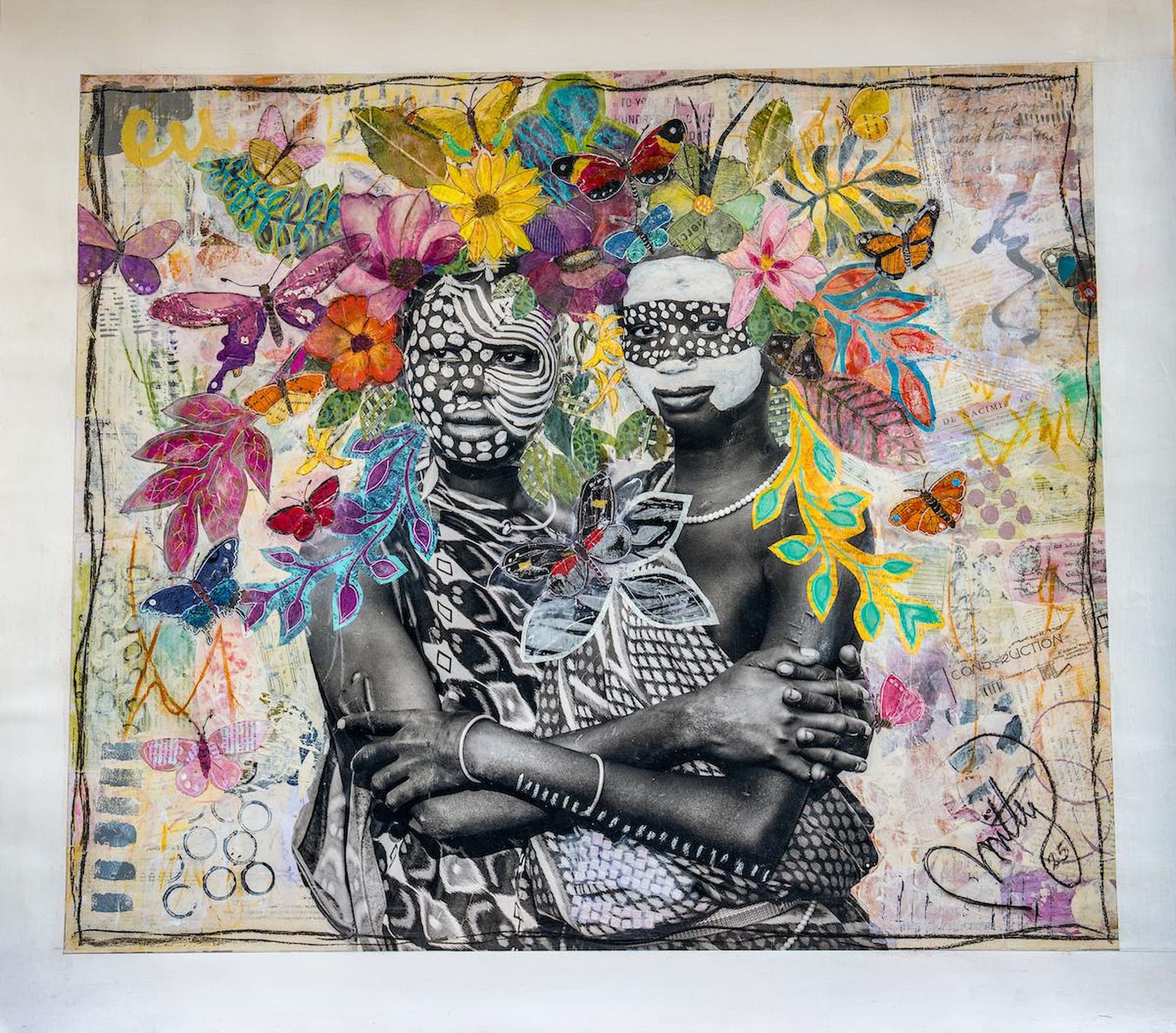 A representation of the mixed media piece 