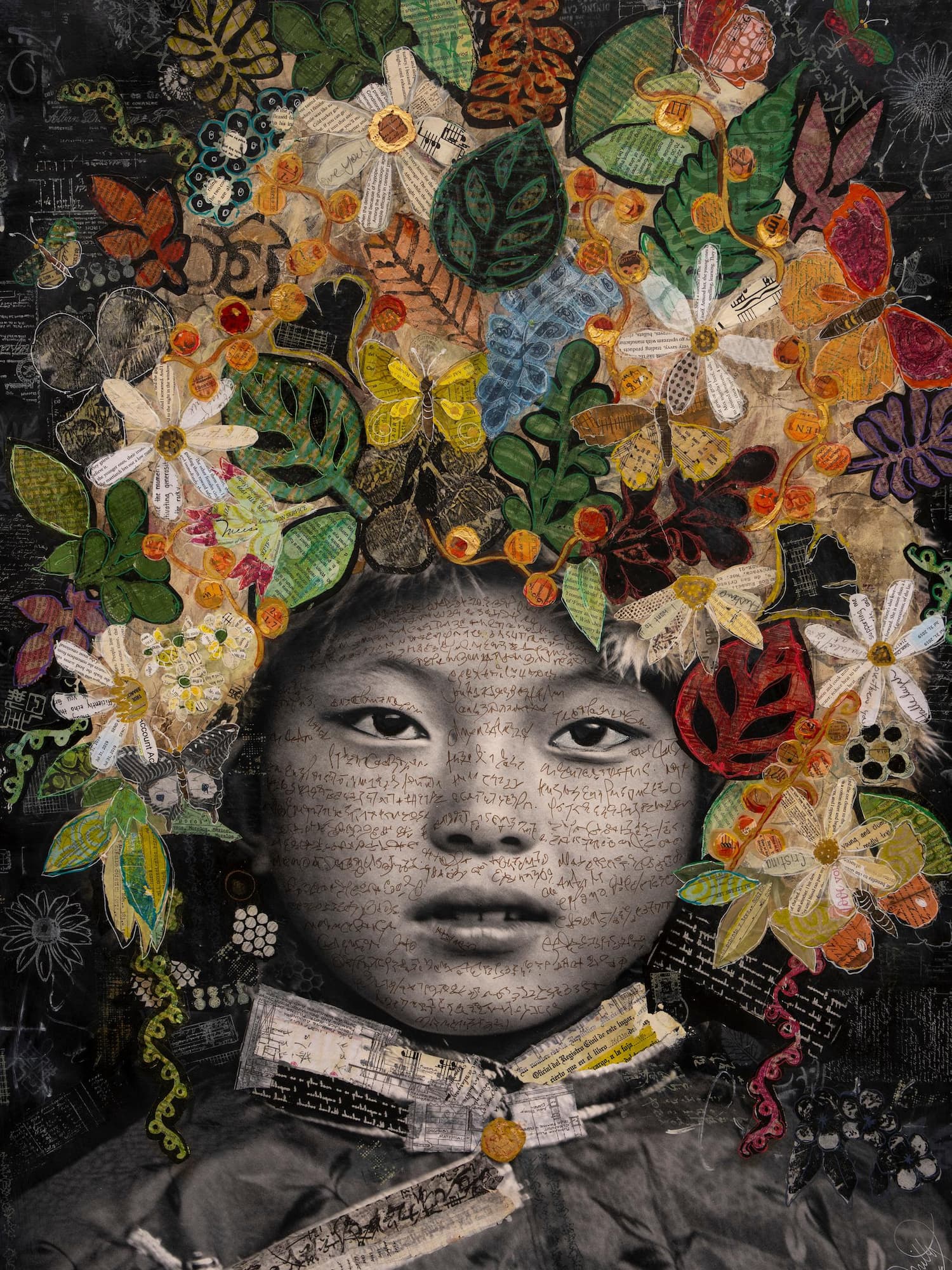 A representation of the mixed media collage 