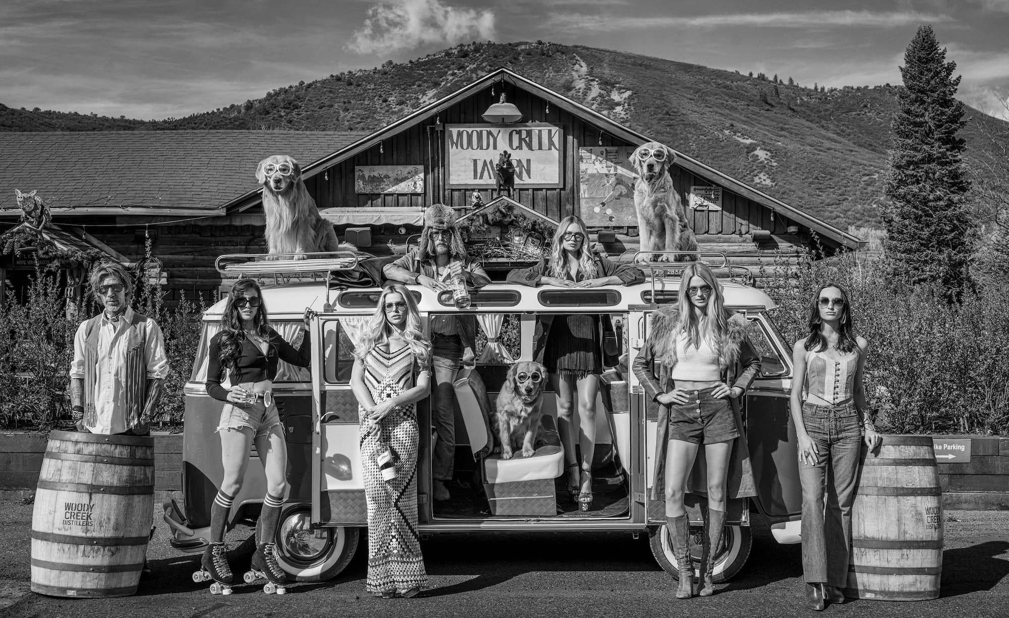 "Bohemian Rhapsody" by David Yarrow, Aspen, Colorado, 2026. Black and white photograph.