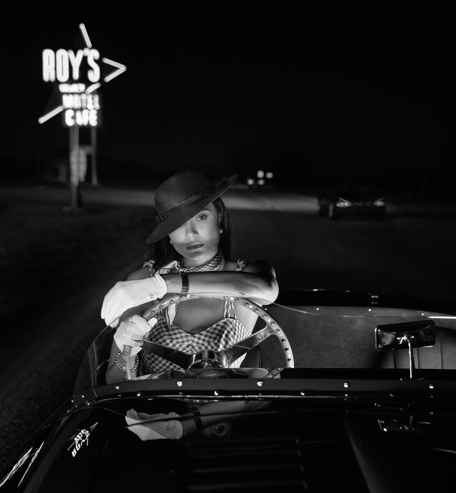 "California Dreaming" by David Yarrow, Amboy, California, 2023. Black and white photograph.