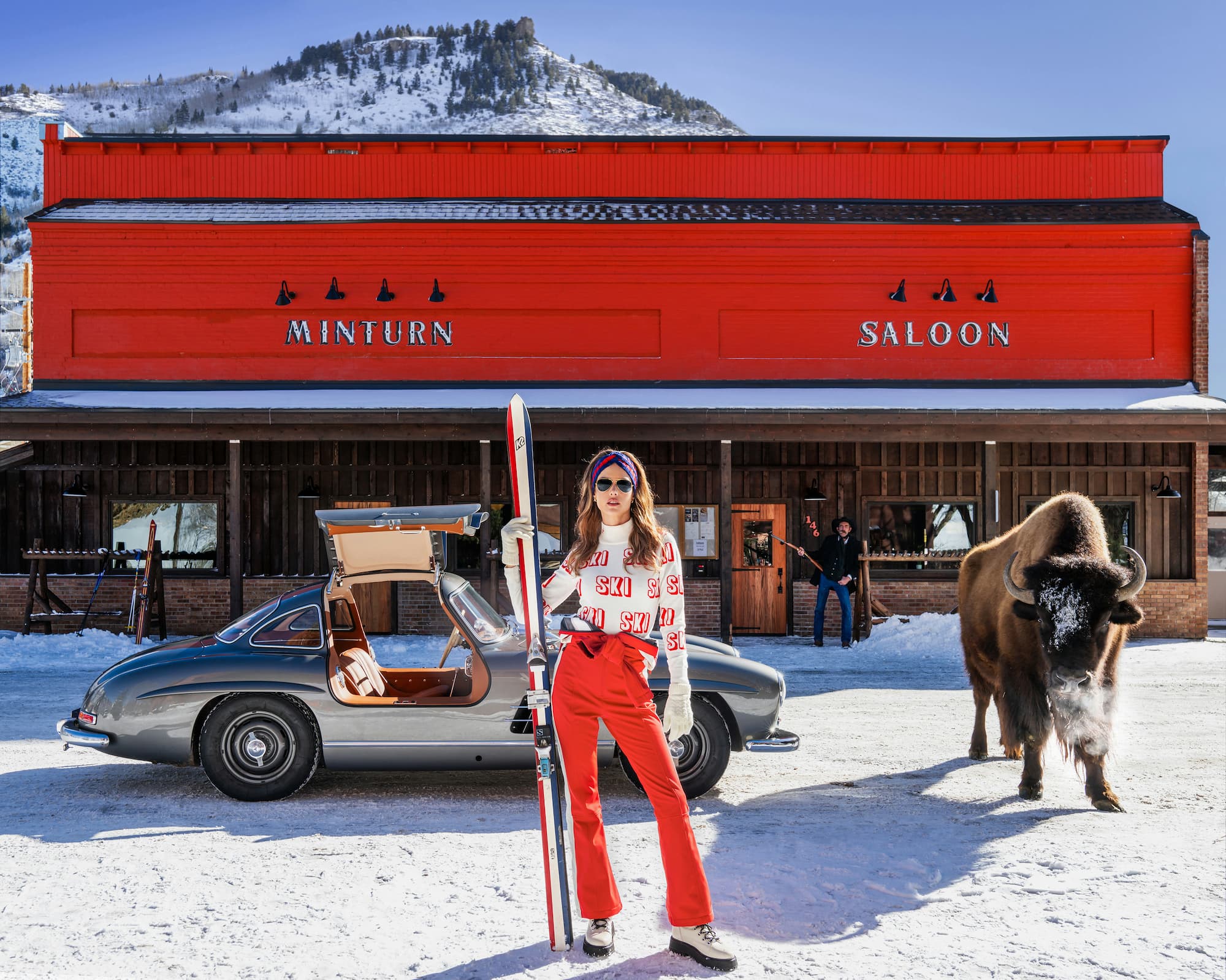 "Code Red II" by David Yarrow, Minturn, Colorado, 2024. Colour photograph.