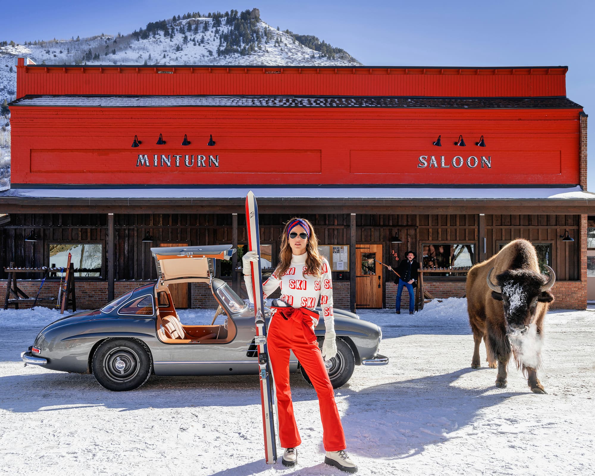 "Code Red" by David Yarrow, Minturn, Colorado, 2024. Colour photograph.