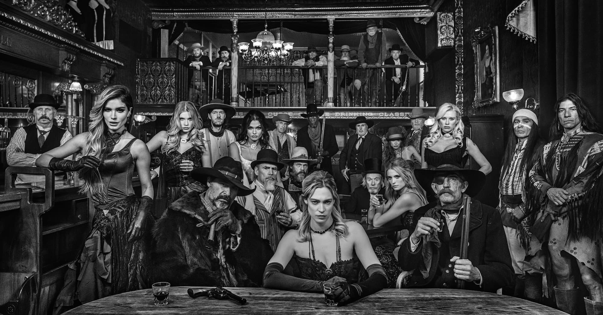 "Durango" by David Yarrow, Durango, Colorado, 2021. Black and white photograph.