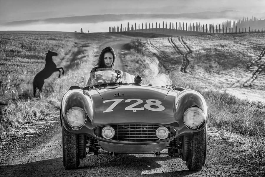 Ferrari 1955 (B&W)