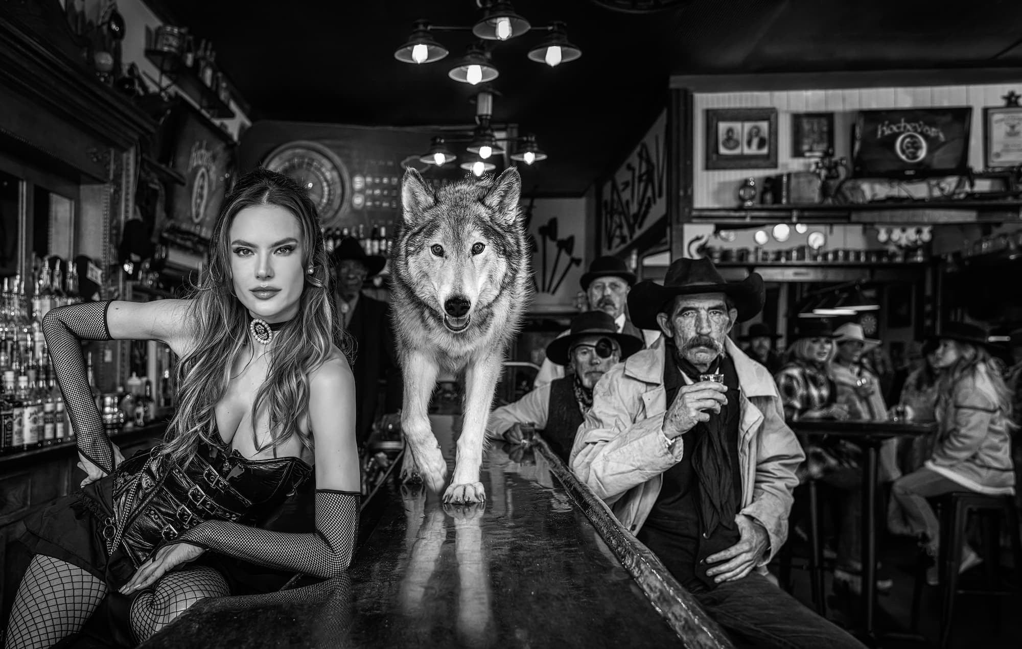 "Kochevars, Crested Butte" by David Yarrow, Crested Butte, Colorado, 2024. Black and white photograph.