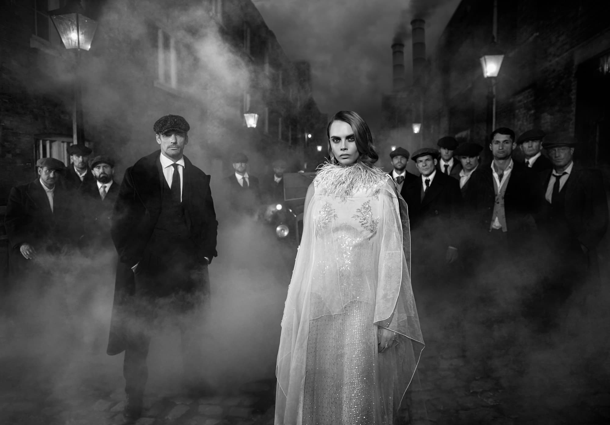 "London Town" by David Yarrow, London, United Kingdom, 2023. Black and white photograph.