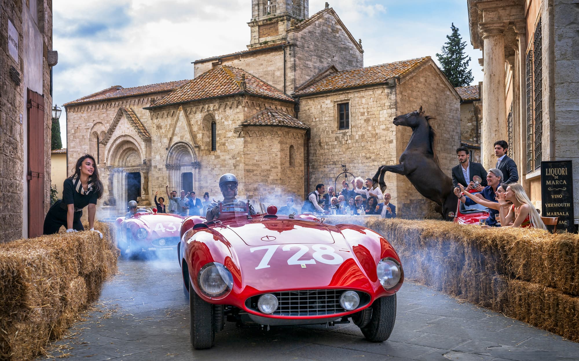 "Mille Miglia" by David Yarrow, Tuscany, Italy, 2026. Colour photograph.