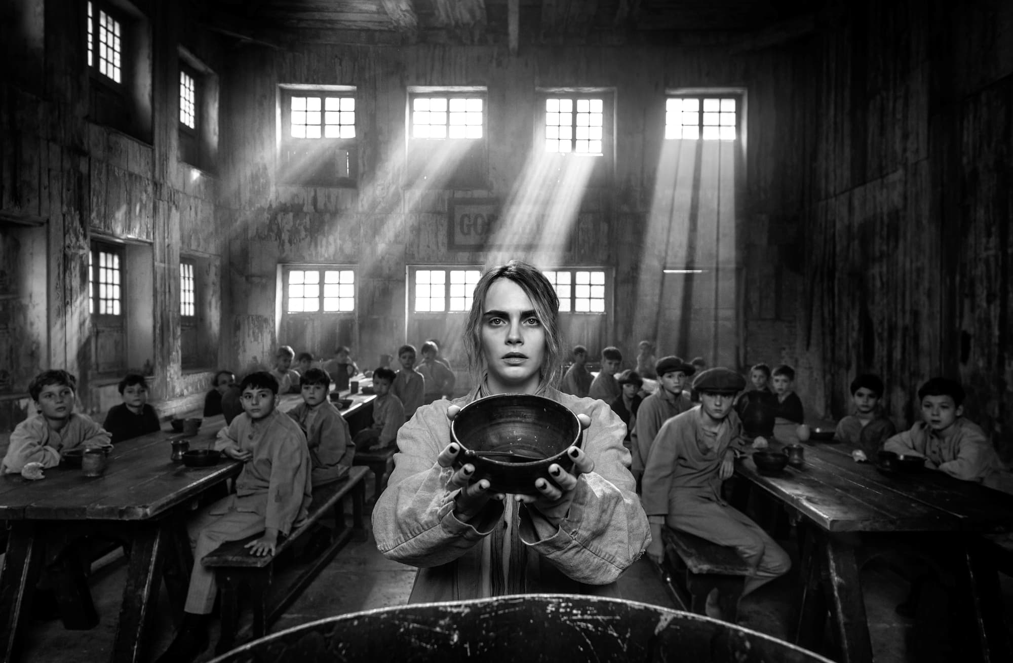 "Oliver" by David Yarrow, London, United Kingdom, 2023. Black and white photograph.