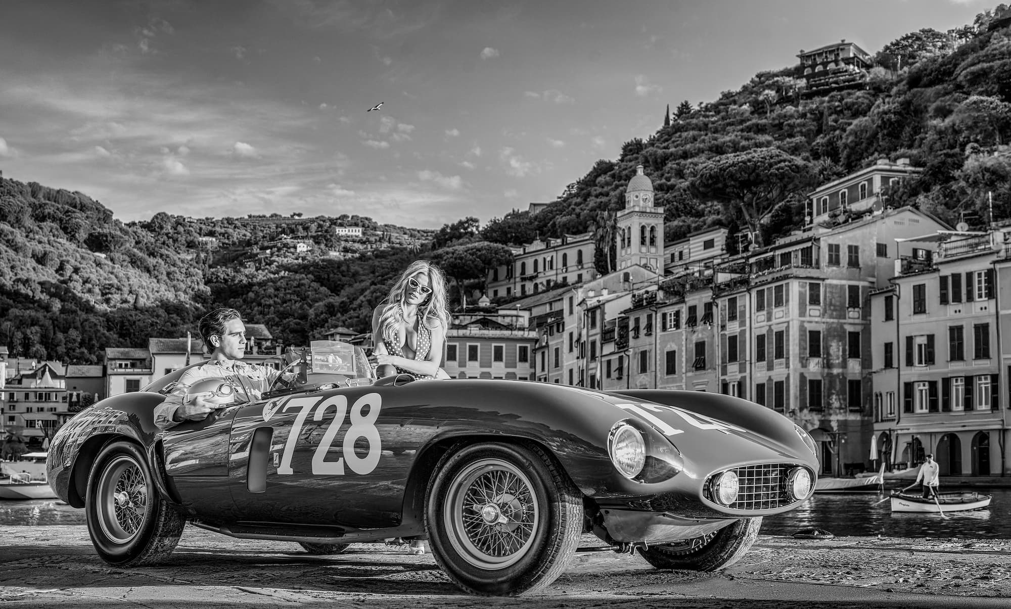 "Portofino" by David Yarrow, Portofino, Italy, 2026. Black and white photograph.