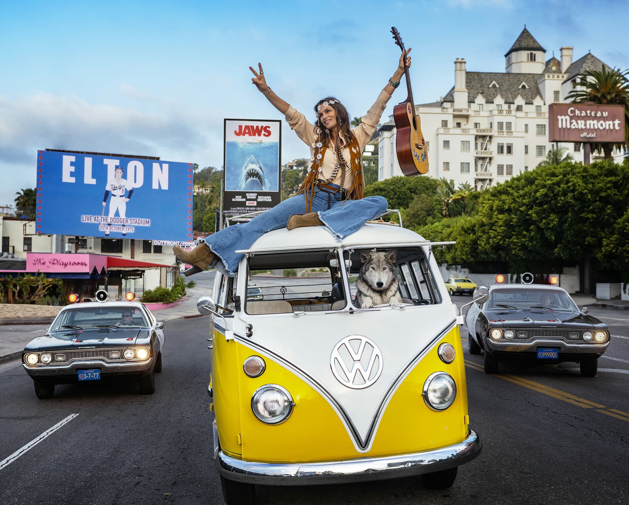 "Summer of ’75" by David Yarrow, Los Angeles, California, 2022. Colour photograph.