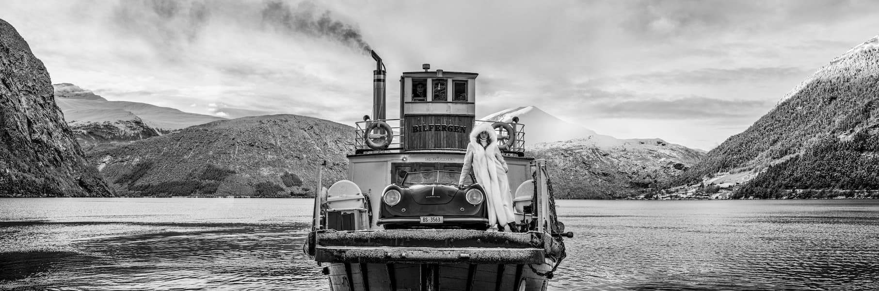 The Girl on the Ferry (B&W)