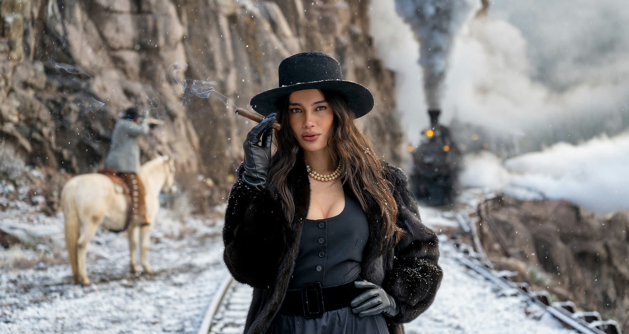 "The Girl with the Cigar" by David Yarrow, Durango, Colorado, 2026. Colour photograph.