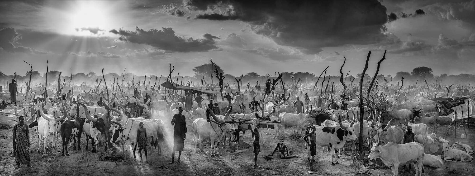 "The New Testament" by David Yarrow, South Sudan, 2022. Black and white photograph.