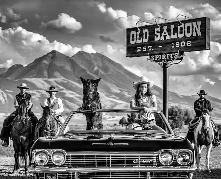 The Road to Yellowstone (B&W)