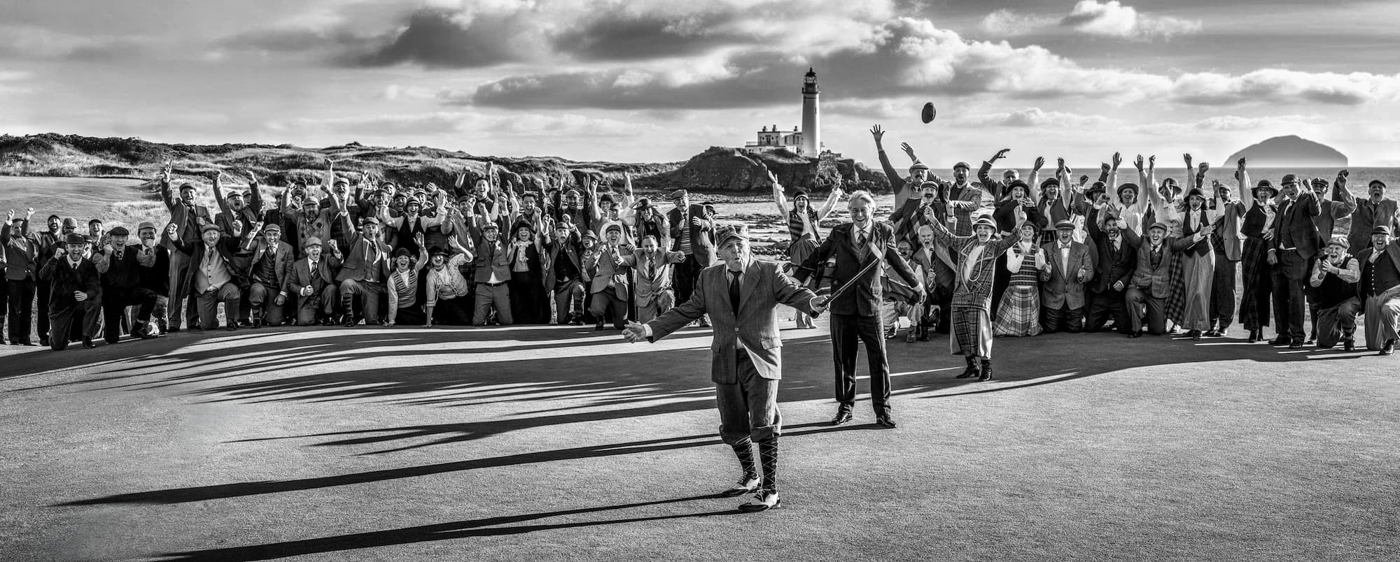 "Turnberry" by David Yarrow, Turnberry, Scotland, 2026. Black and white photograph.