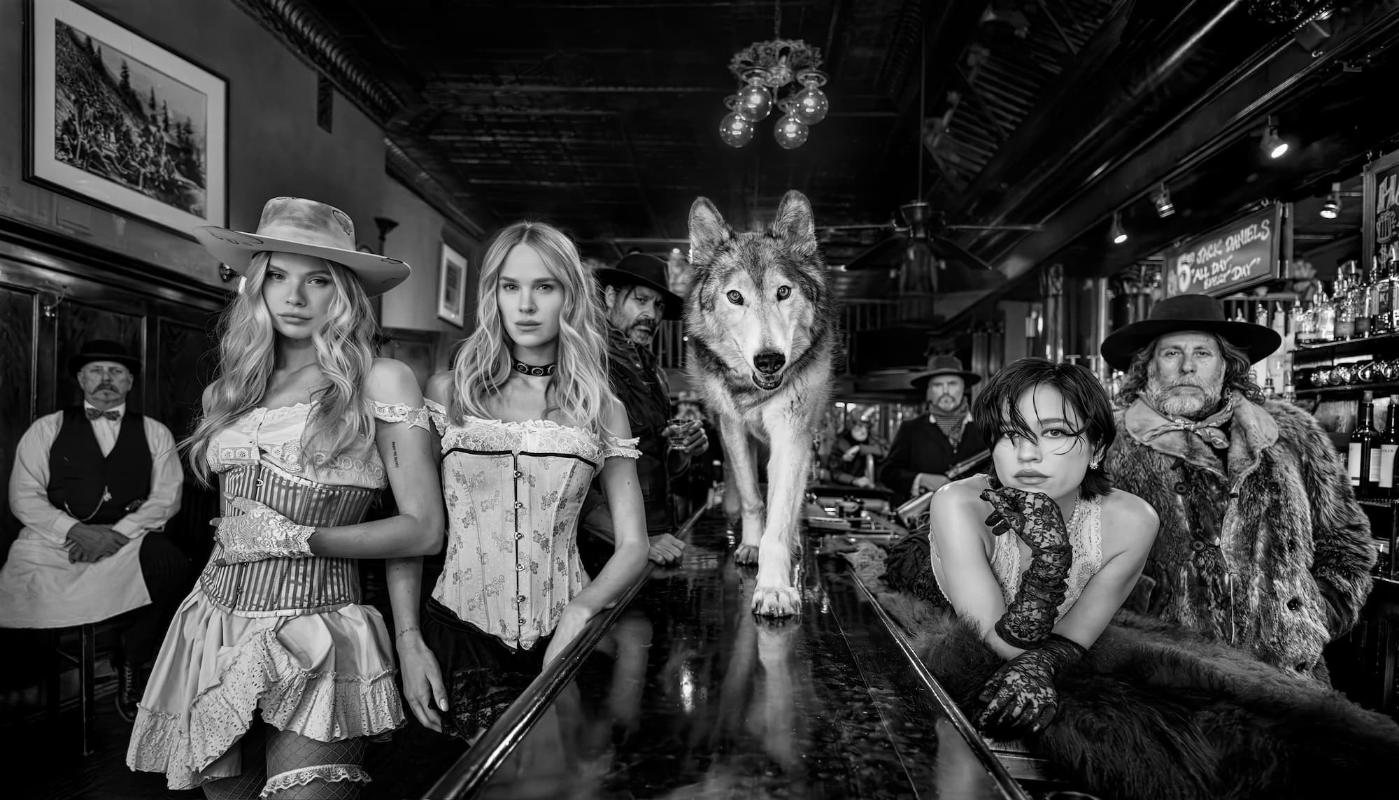 "Untamed" by David Yarrow, Telluride, Colorado, 2024. Black and white photograph.