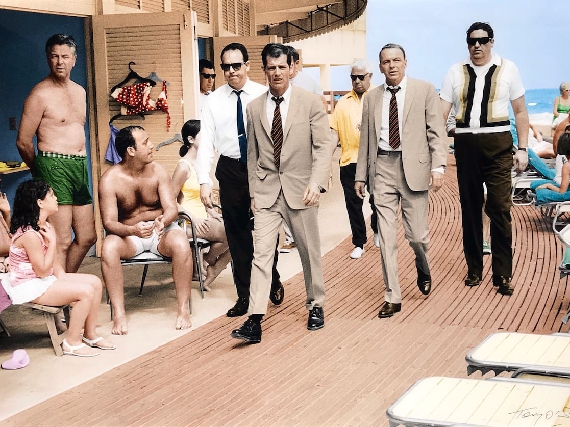 Frank Sinatra on the Boardwalk, 1968 (Colorized)