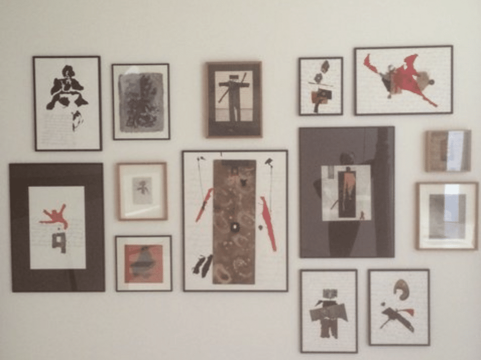 In Azzedine Alaïa’s atelier in Paris, one group of collages by the poet Adonis. Credit Donatien Grau