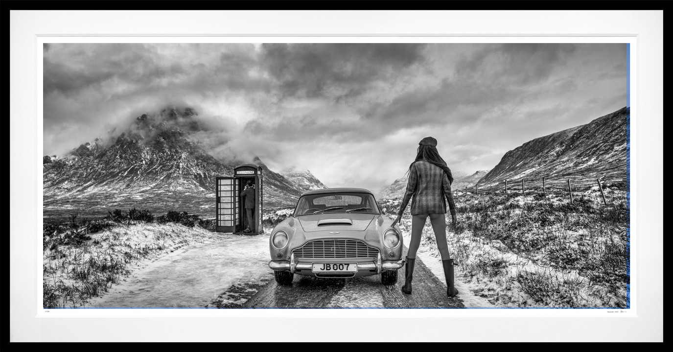 007 (B&W) framed, 62" x 118" (Large)