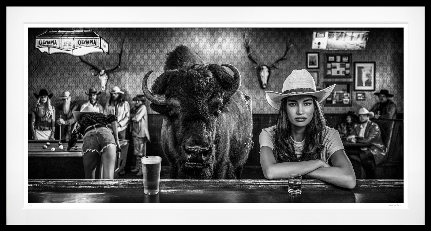 Bad Intentions framed, 63" x 118" (Large)