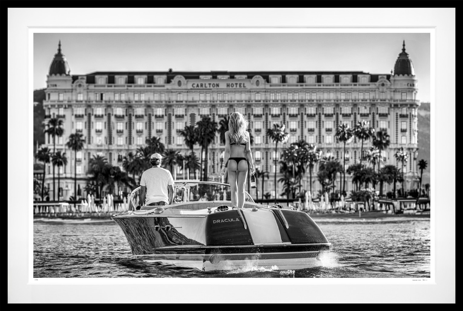 Cannes (B&W) framed, 71" x 106" (Large)