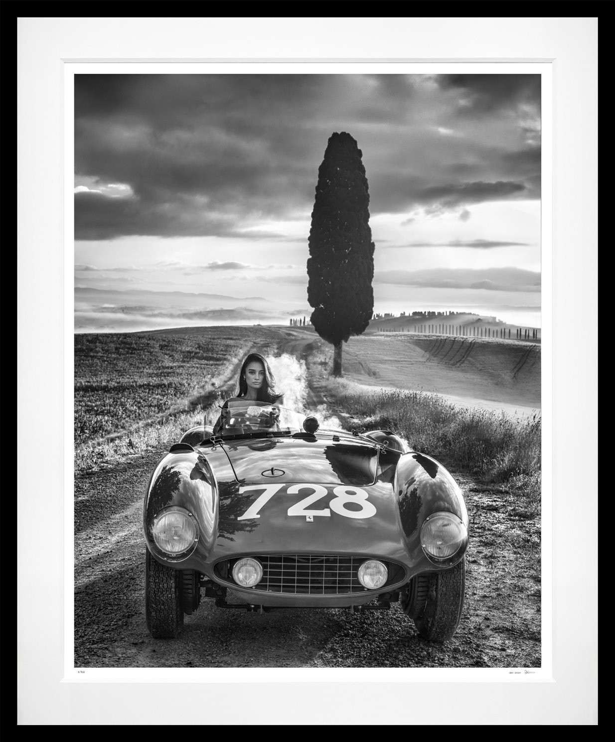 Cypress Point (B&W) framed, 87" x 71" (Large)
