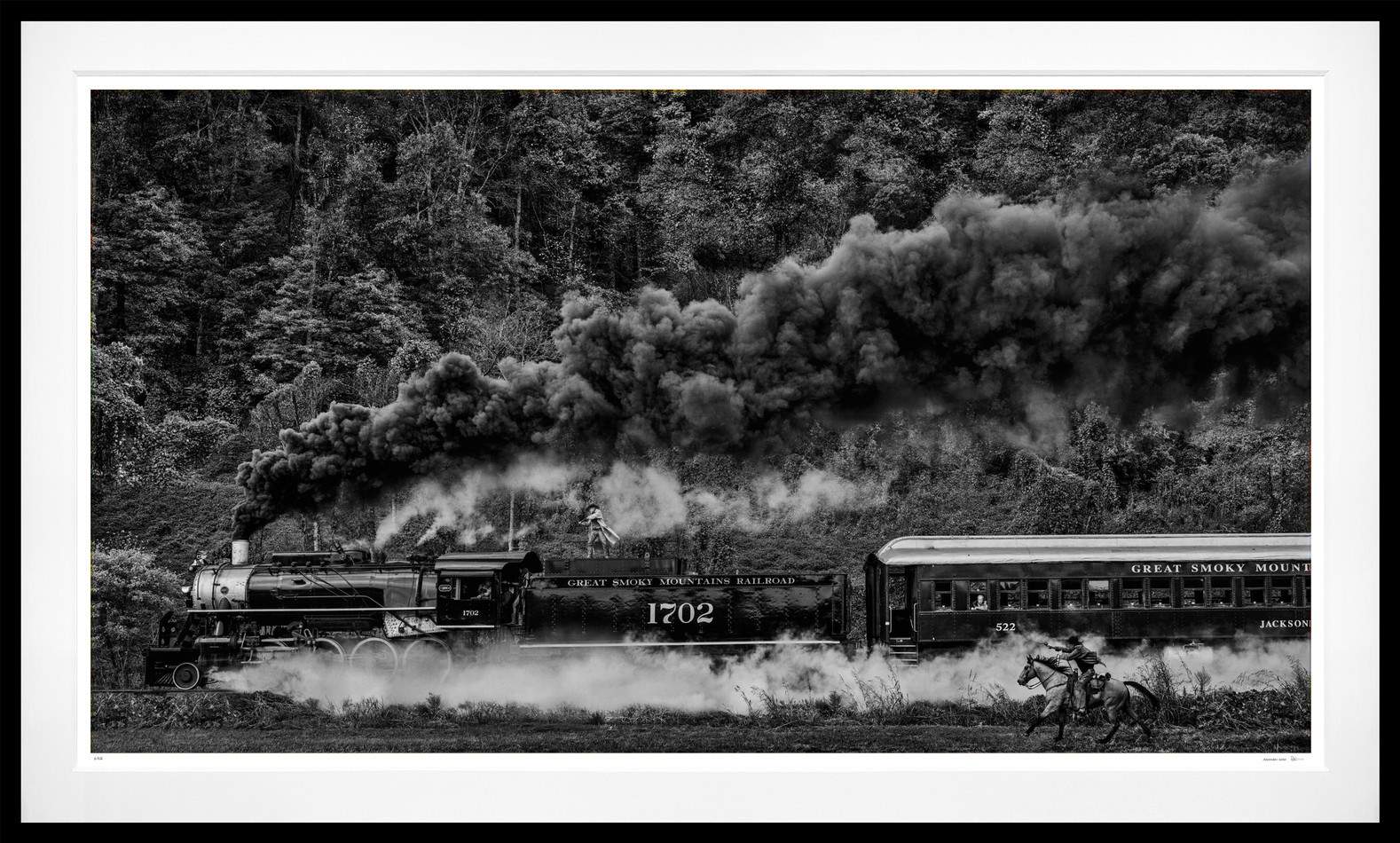 Daylight Robbery (B&W) framed, 71" x 118" (Large)