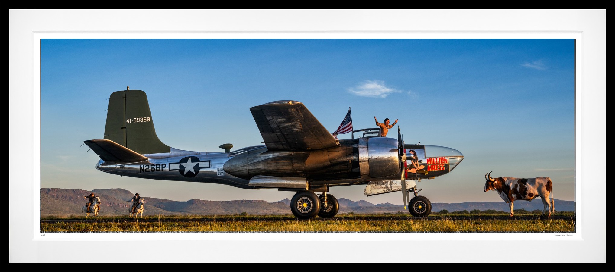 Don’t Mess with Texas (Colour) framed, 52" x 119" (Large)