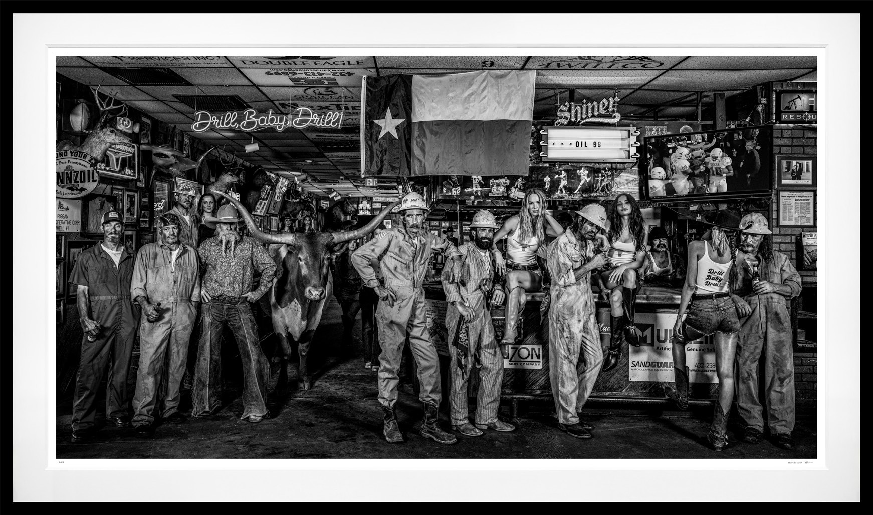 Every Given Saturday (B&W) framed, 70” x 118” (Large)