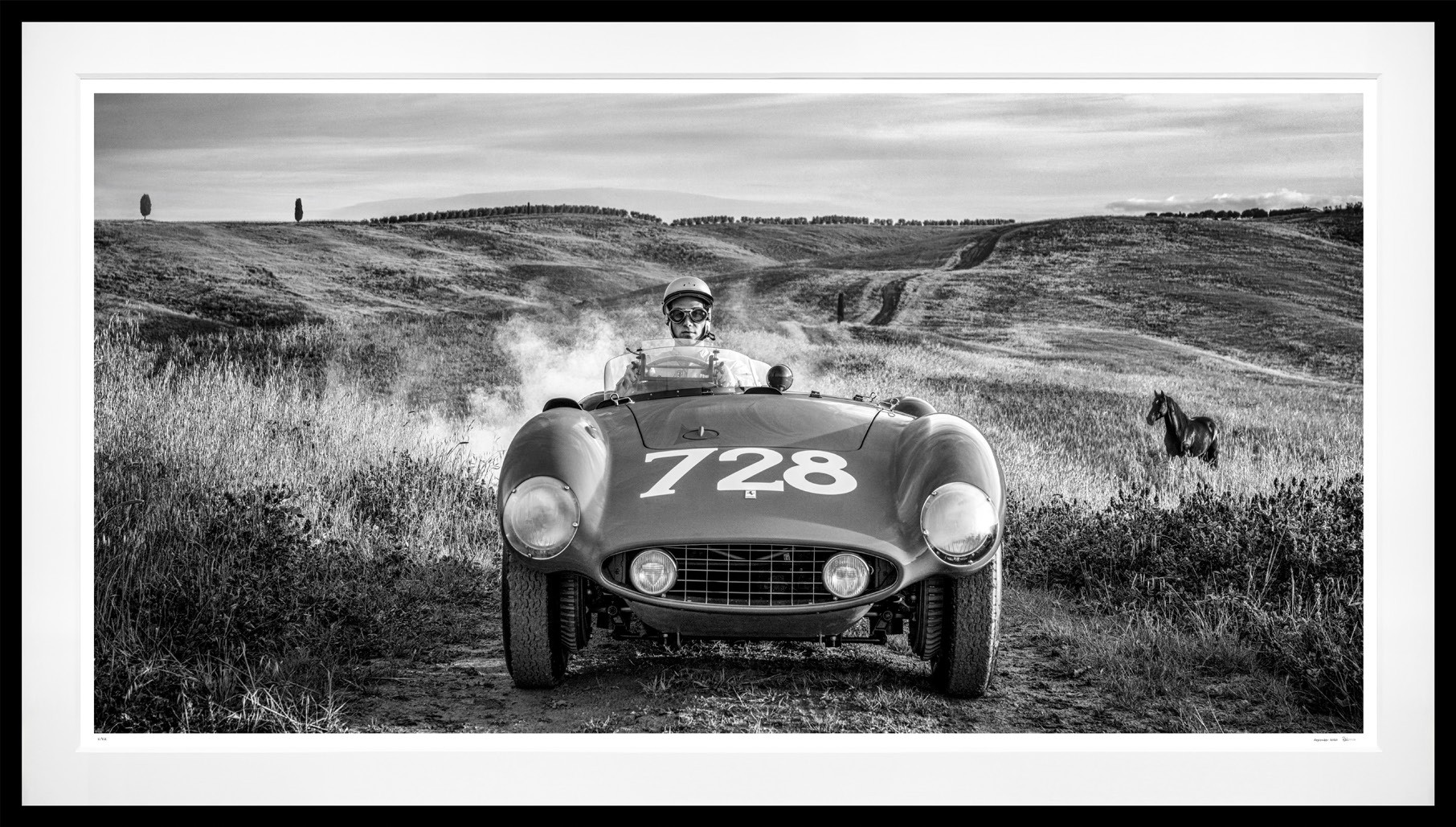 Italia (B&W) framed, 67" x 118" (Large)