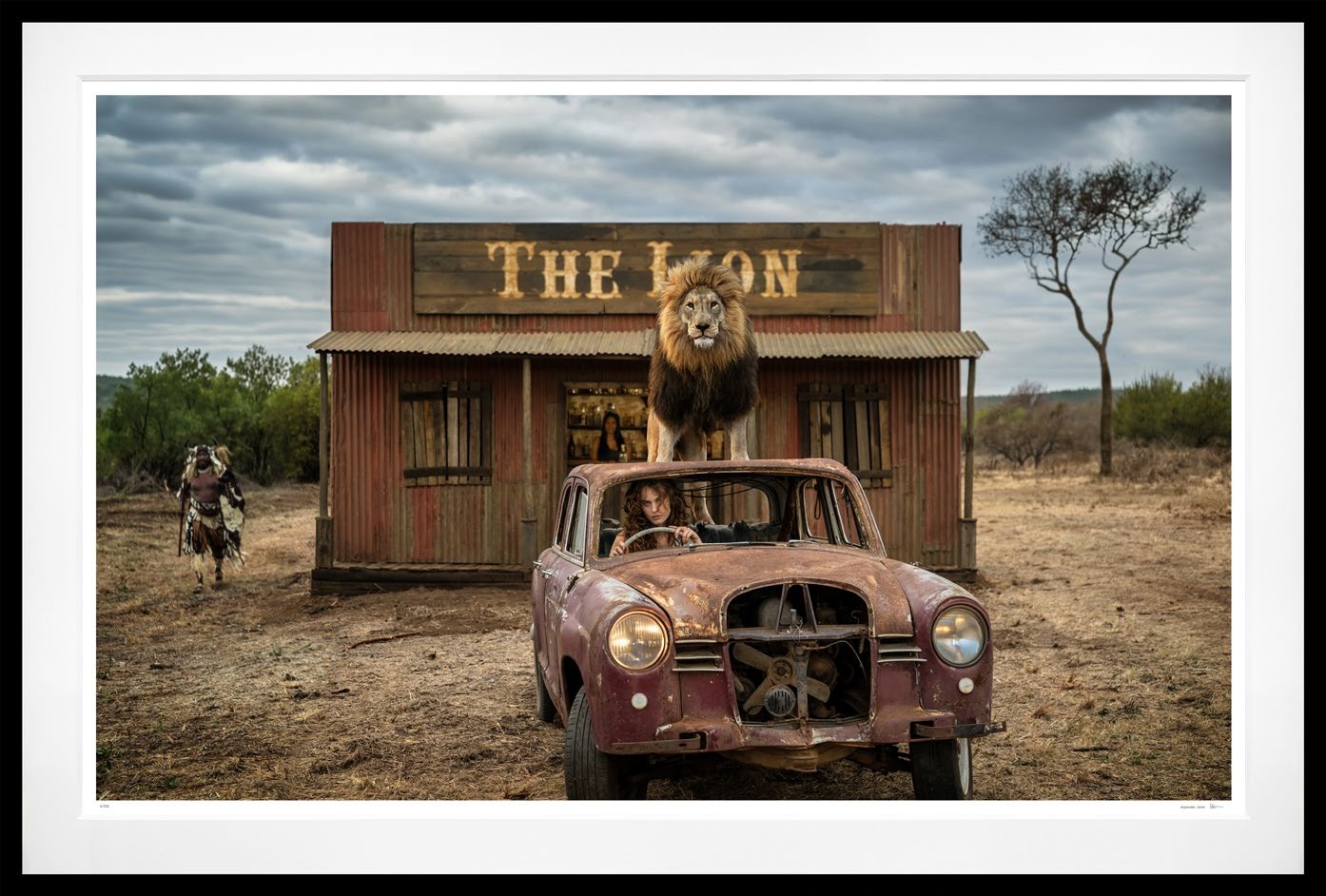 Meet me at “The Lion” (Colour) framed, 71" x 105" (Large)