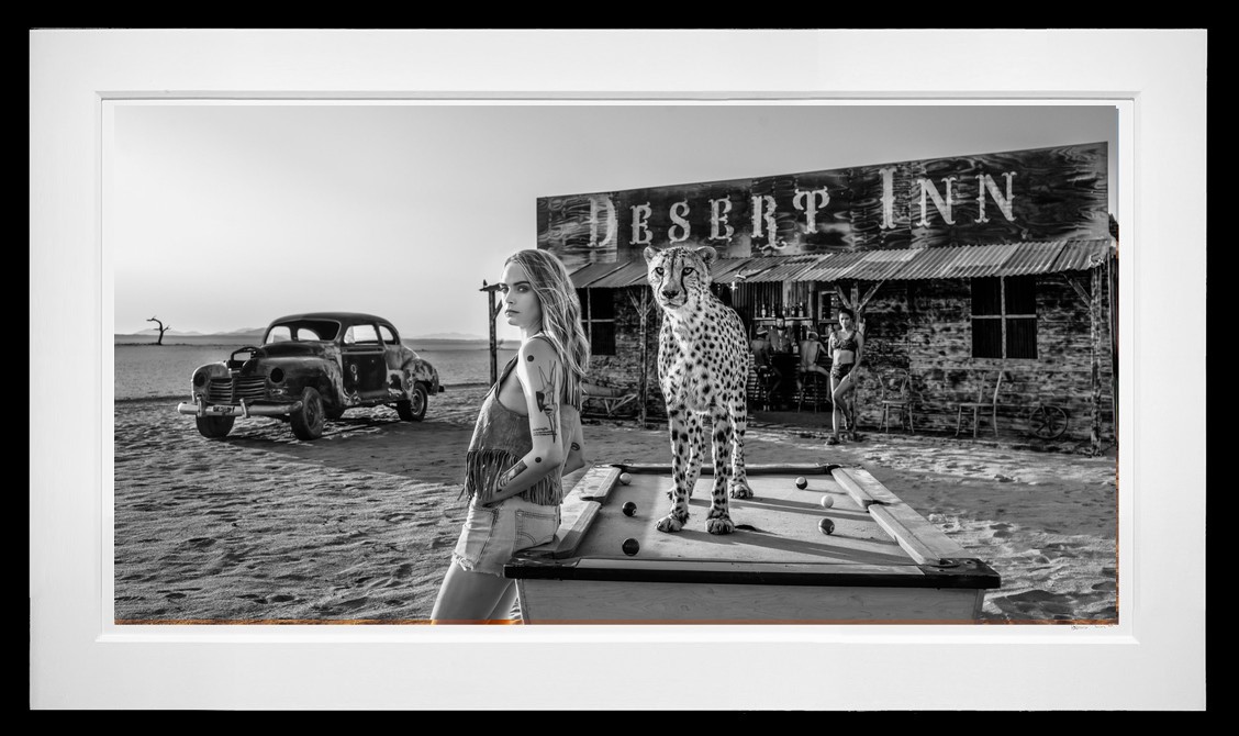 Rack ’em Up (B&W) framed, 68" x 118" (Large)