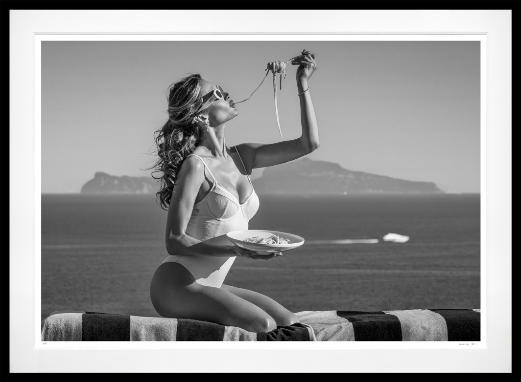 Summer Holiday (B&W) framed, 71" x 97" (Large)