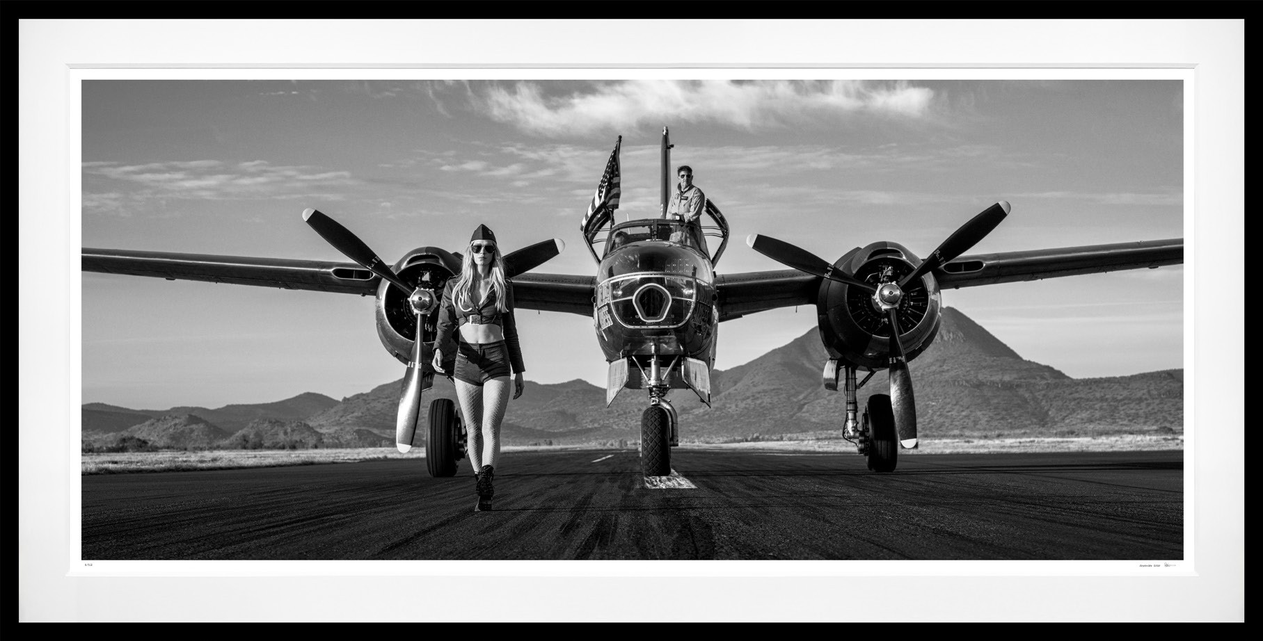 Take My Breath Away (B&W) framed, 60" x 118" (Large)